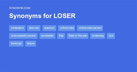 antonyms for loser|other words for losers.